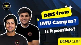 Can you do DNS from IMU Campus | BUDDING MARINERS