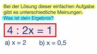 Welche Lösung erhältst du? Beide scheinen möglich zu sein.