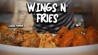 Easy Recipe for Crispy Wings and fries | Better than Wingstop!!| That Savage Kitchen