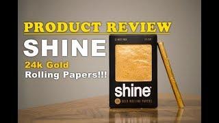 I smoke a gold joint!!!   Shine 24K Gold Rolling Paper Review!!!!!