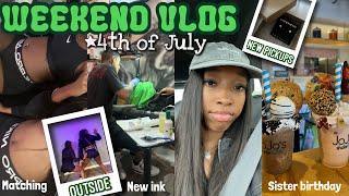 weekend vlog: 4th of july, tats, sister birthday, shopping, + solo date| kiykindakool