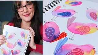 QUICK and EASY watercolor art project (relaxing art for beginners)