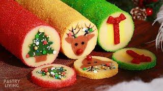 SLICE & BAKE! Christmas Cookies  (Reindeer, Gift box & Christmas tree cookies) | Holiday Cookies