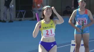 女子4x100mR　決勝　W4x100mR Final　第96回関東陸上競技選手権大会　2023.8.18　4K_ultraHD