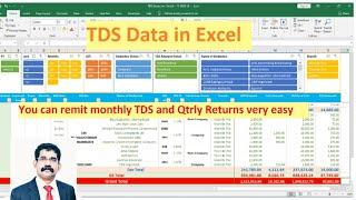 How to Calculate TDS in Excel |TDS Calculator |24Q |26Q | SVJ Academy