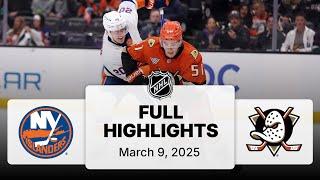 NHL Highlights | Islanders vs. Ducks | March 09, 2025