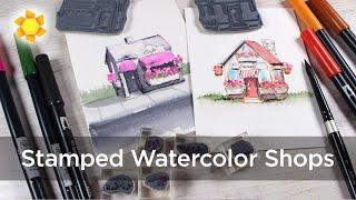 Stamped Watercolor: Art Impressions Shops