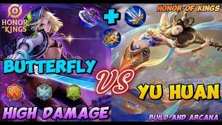 Butterfly's max high damage SMASHES enemy! Butterfly BEST BUILD AND ARCANA! Honor of Kings