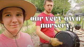 Building a Nursery & Making Grilled Pizza | Calico Cow Acres | Homestead Vlog