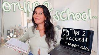 How To Succeed at ONLINE SCHOOL (my "expert" tips & habits)