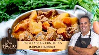 Este Guiso de patatas con costillas es muy fácil y esta que flipas. Te doy todos mis trucos