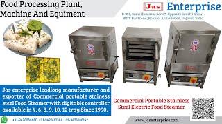 commercial Stainless steel Electric Dhokla Steamer Machine by jasenterprise.com | +91-9426088680