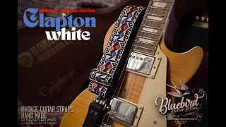 Bluebird Vintage Guitar Strap - Custom Clapton White