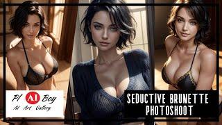 4K AI LOOKBOOK | Exotic AI Models - Seductive Brunette Photoshoot 4K