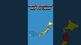 Japan's GDP Per Capita! #geography #mapper #map #japan