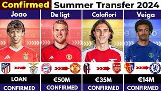  ALL CONFIRMED TRANSFER SUMMER 2024, ⏳️De Ligt to United , Veiga to Chelsea , Calafiori to Arsena