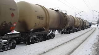 [LDz] Звук 14Д40! 2М62-1003 с грузовым поездом (Rīga, Vagonu parks)
