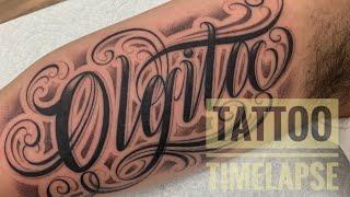 TATTOO TIMELAPSE - SCRIPT LETTERING