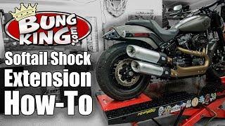 HOW-TO: Harley-Davidson Fat Bob Softail Shock Extension - Bung King