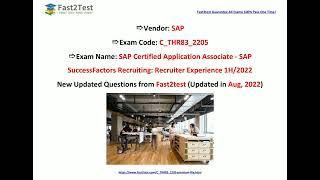 [Aug, 2022] Fast2test C_THR83_2205 PDF Dumps and C_THR83_2205 Exam Questions (38-53)