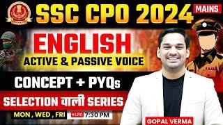 SSC CPO 2024 Mains | English | Active and Passive Voice | English by Gopal Verma Sir #ssc #cpo