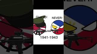 Philippines Past History #countryballs #shorts #philippines #japan #america #edit