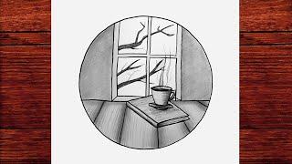 Kitap ve Kahve Resmi Çizimi - Kitap ve Kahve Çizimi Sen de Çiz - Kolay Çizim Fikirleri 2022