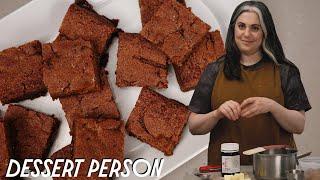 Claire Saffitz Bakes Delicious Butterscotch Blondies Recipe | Dessert Person