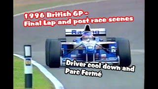 British Grand Prix 1996 - FINAL LAP & Driver Cooldown - Murray Walker Commentates