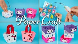 DIY Paper craft ideas - Kuromi, My melody, Cinnamoroll