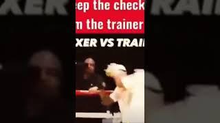 WHY BOXER ATTACKS TRAINER ? & GETS CHECK HOOKED  #shorts #boxing#alsportsboxing 