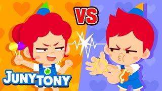 Juny vs. Tony | We’re Alike but Different! | JunyTony Song | VS Series for Kids | JunyTony