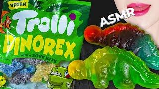 ASMR Trolli DINOREX Jelly WeenyBeeny Mukbang | 트롤리 위니비니 공룡 젤리 먹방 | Relaxing Soft Chewing Eating