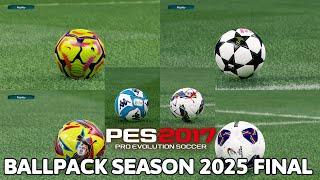 PES 2017 BALLPACK SEASON 2025 FINAL