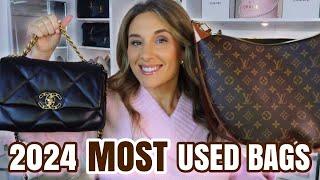 MOST USED BAGS IN 2024  LOUIS VUITTON, CHANEL, GUCCI AND MORE!