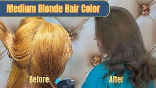 Medium Blonde Hair Color on Black Hair |  Lashes Beauty Parlour Hair Dye