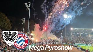 SC Preußen Münster vs. FC Bayern München, Choreo und Mega Pyroshow der Preußen Ultras