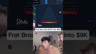 Frat Bros Turn $180 into $9,000 on STAKE! #shorts #trending #casino #gambling #trendingshorts