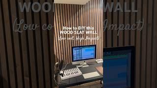 How to DIY this Wood Slat Wall (Low Cost, High Impact) #accentwall #diy #slatwall #shorts #makeover