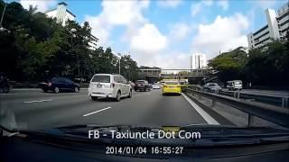 1apr2014 singapore traffic police highway patrol stopped woman For Inconsidering Lane changing