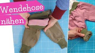 Wende-Pumphose nähen | gefütterte Babyhose zum Wenden nähen | Wendehose DIY Nähanleitung | mommymade