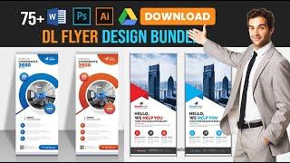 75+ DL Flyer Design Template Free Download Flyer design in Photoshop illustrator English tutorial