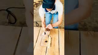 How to-Build and assemble wooden bars with recessed grooves easily and simply  #shorts