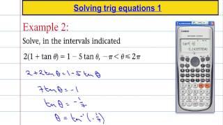 Core Maths: Solving trig equations 1