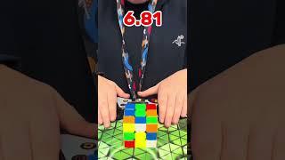 6.81 Official 3x3 Single ! (PR2) #shorts#wca#speedcubing#record#viral#popular#goviral