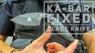 KABAR TDI Law Enforcement Fixed Blade Knife Review and carry location on external plate carrier