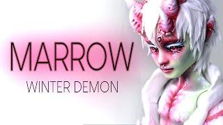 MARROW the Winter Demon ○ OOAK Art Doll Repaint ○ Custom Monster High Doll ○