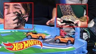 Playing Rocket League RC with Real Snakes and Spiders | Gaming Garage | @HotWheels