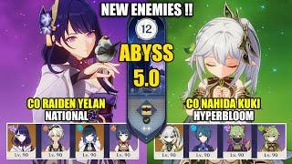 C0 Raiden Yelan National & C0 Nahida Kuki Hyperbloom | NEW Spiral Abyss 5.0 | Genshin Impact 【原神】