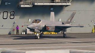 This F 35C Lightning II US Navy Grim Reapers Takeoff from AIrcraft Carrier is Crazy!